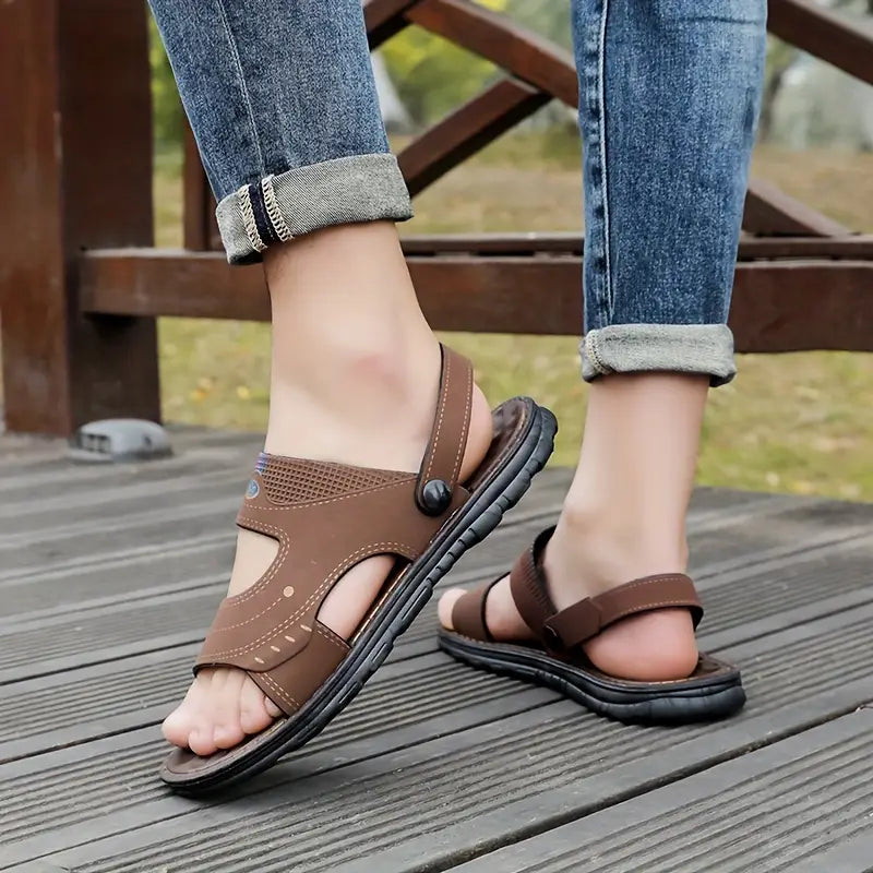 Stylish men's sandals with heel strap – Strider