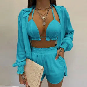 Stylish 3-piece summer outfit for beach and pool - TropenGlow