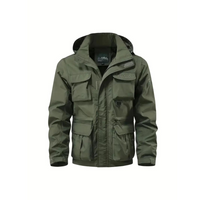 Men's transitional jacket water-repellent with detachable hood – Leif