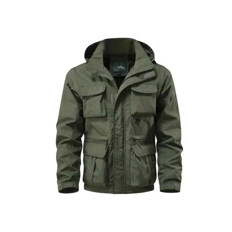 Men's transitional jacket water-repellent with detachable hood – Leif