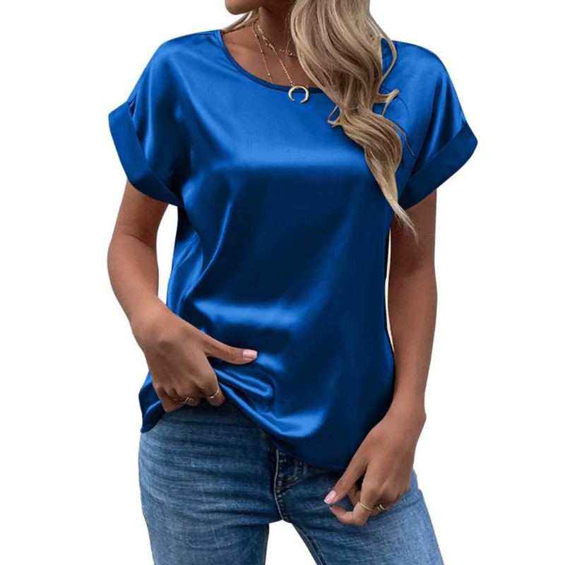 Satin Trend Shirt with Loose Fit for Women – Leona