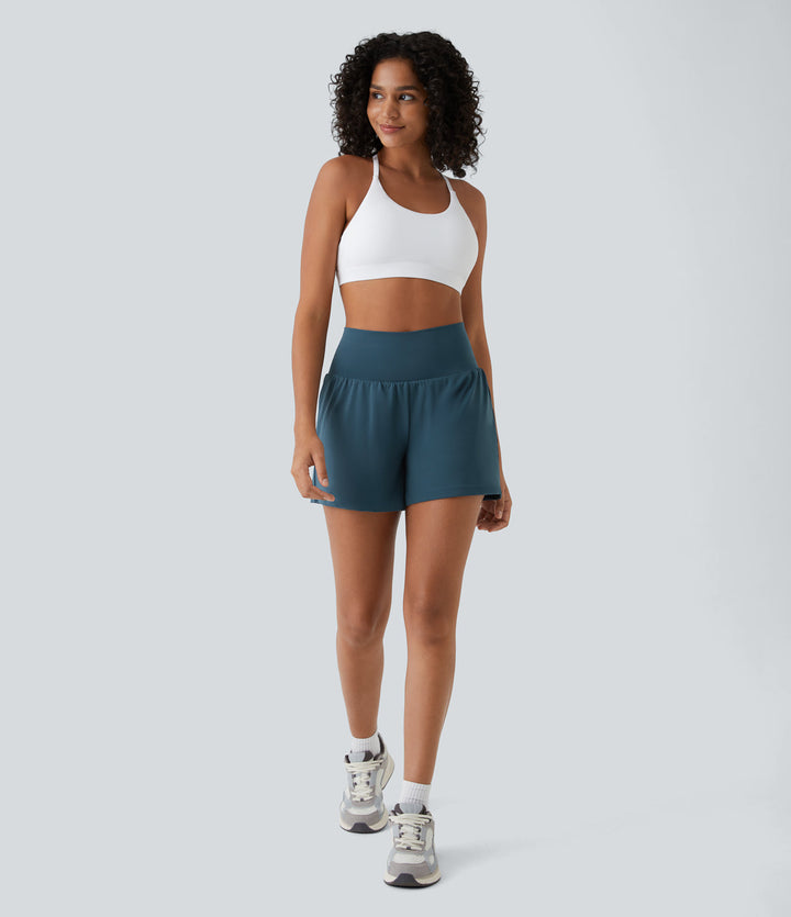 Breathable & Quick-Drying High-Waist Fitness Shorts for Women – Mirabella