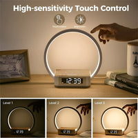 Design bedside lamp with charger and gentle wake-up function - LumoRise