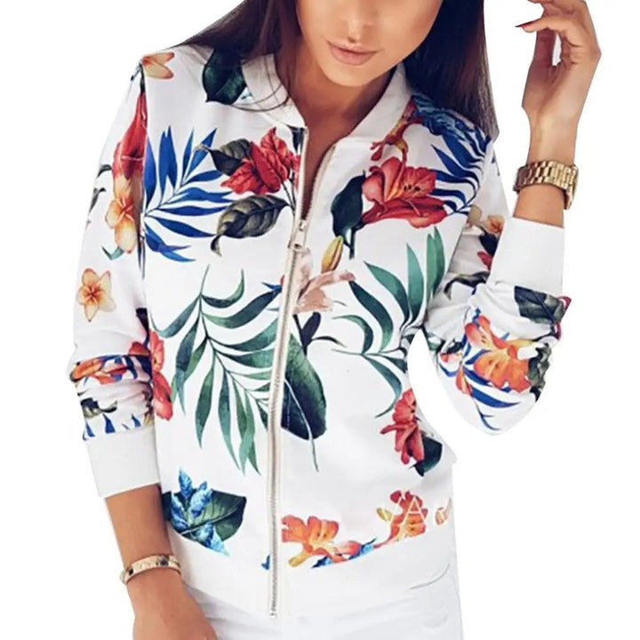 Long Sleeve Women's Summer Jacket with Floral Pattern – Liora