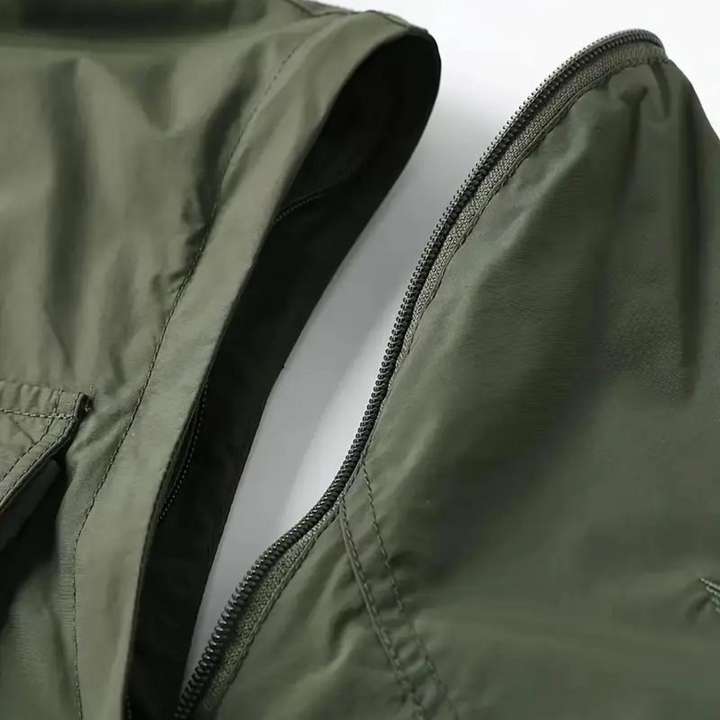 Men's transitional jacket water-repellent with detachable hood – Leif