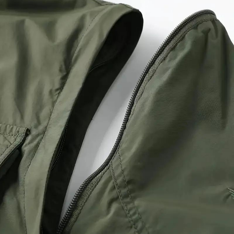 Men's transitional jacket water-repellent with detachable hood – Leif