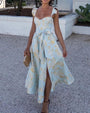 Sommerkleid mit Schmetterlingsärmeln und Druck - Lina