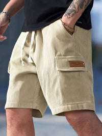 Trendy Beige Corduroy Cargo Summer Pants – Tobias
