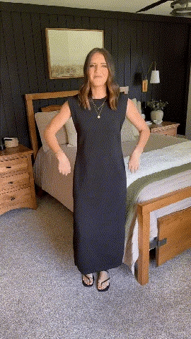 Vestido maxi aireado con bolsillos para mujer – Romy