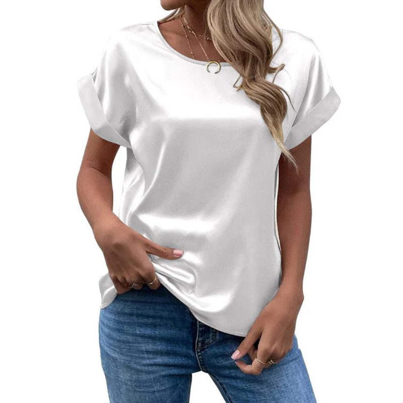 Satin Trend Shirt with Loose Fit for Women – Leona