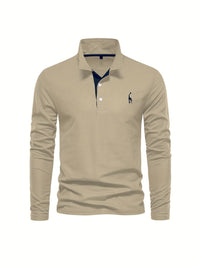 Polo cómodo para hombre con mangas largas