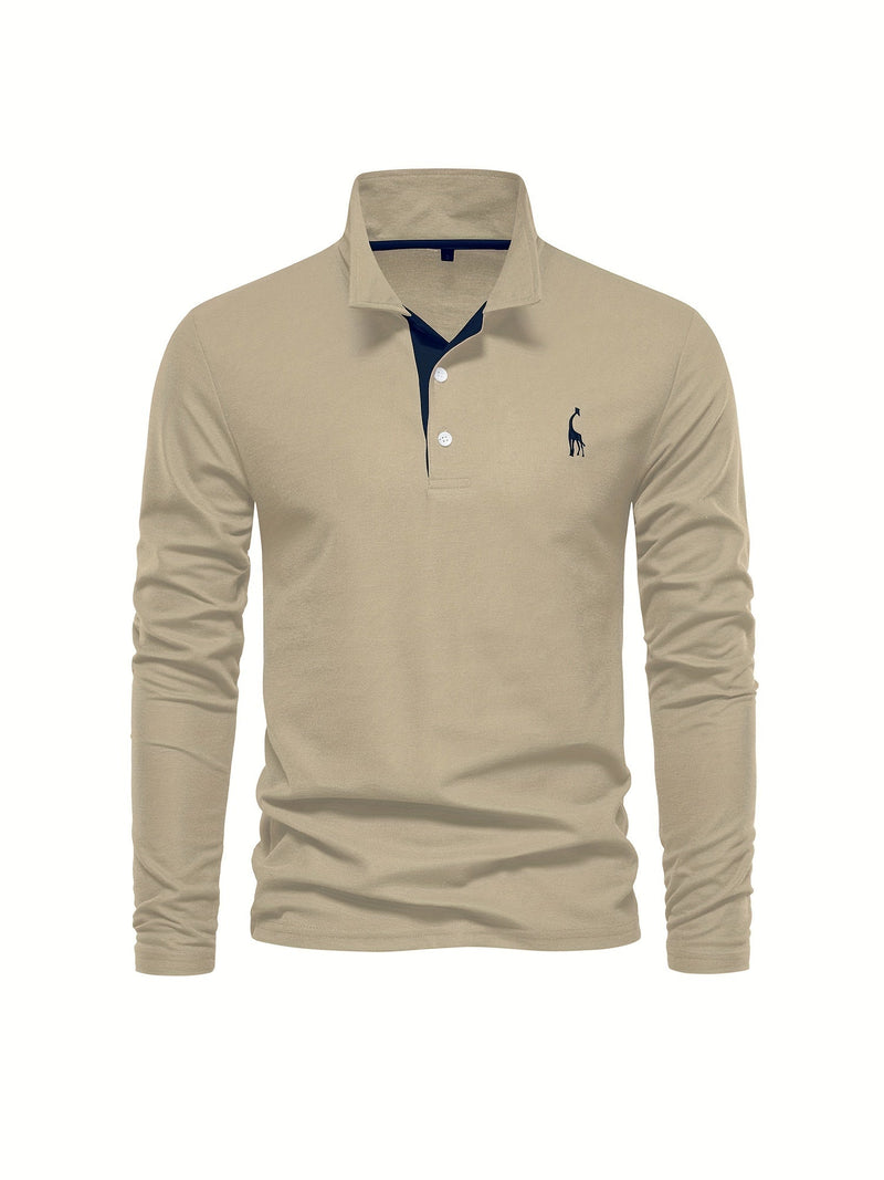 Polo cómodo para hombre con mangas largas