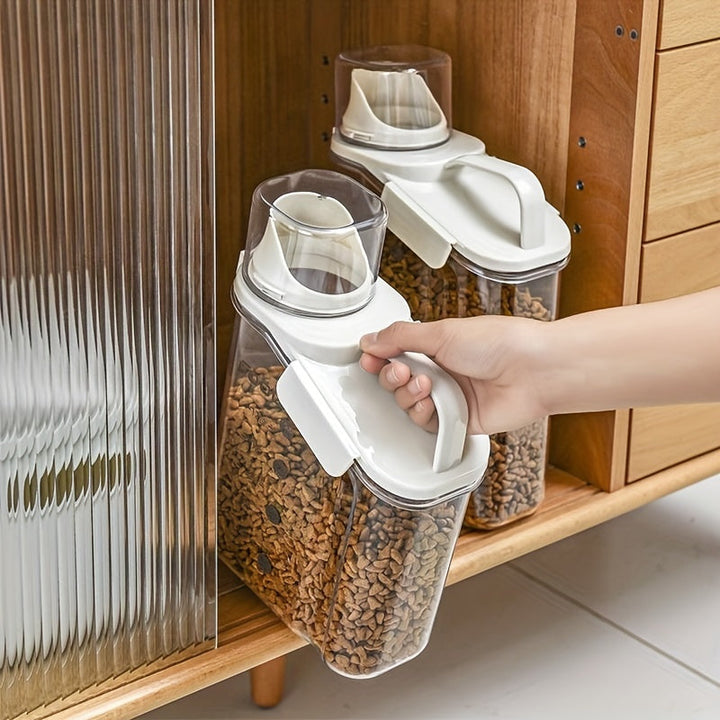 Moisture-Resistant Pet Food Container with Measuring Cup - FreshBite