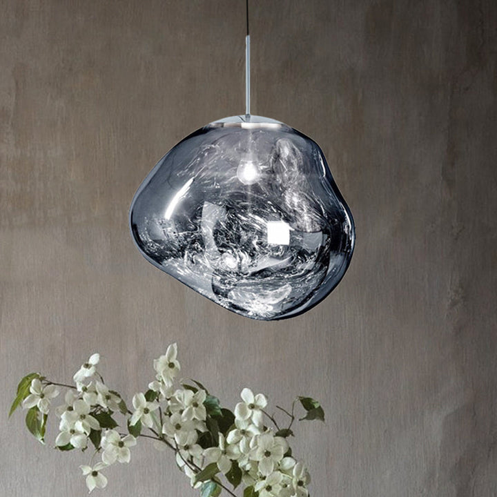 Modern glass ceiling light - LunaLux