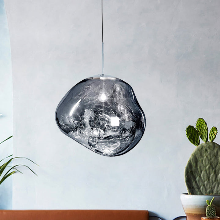 Modern glass ceiling light - LunaLux