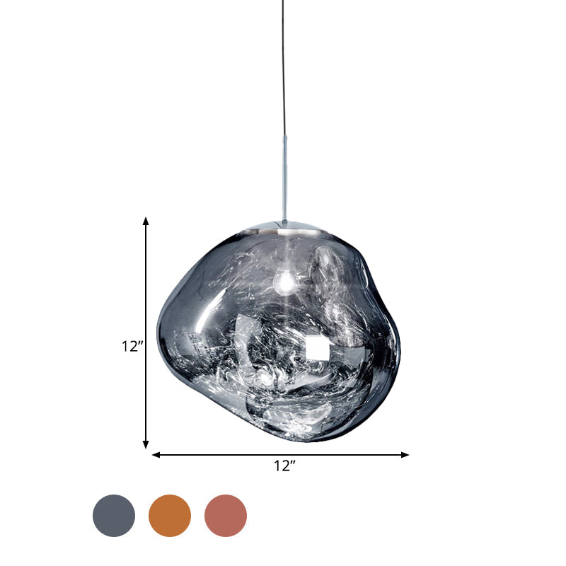 Modern glass ceiling light - LunaLux