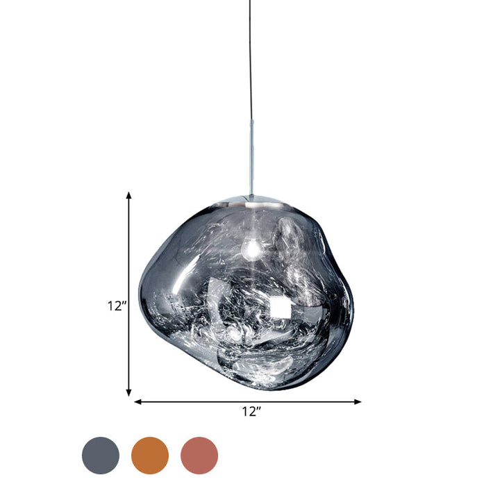Modern glass ceiling light - LunaLux