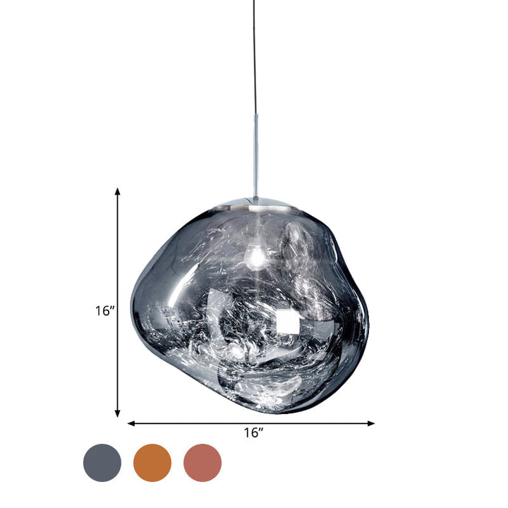 Modern glass ceiling light - LunaLux