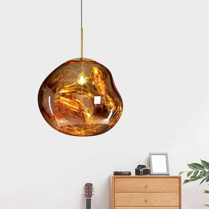 Modern glass ceiling light - LunaLux
