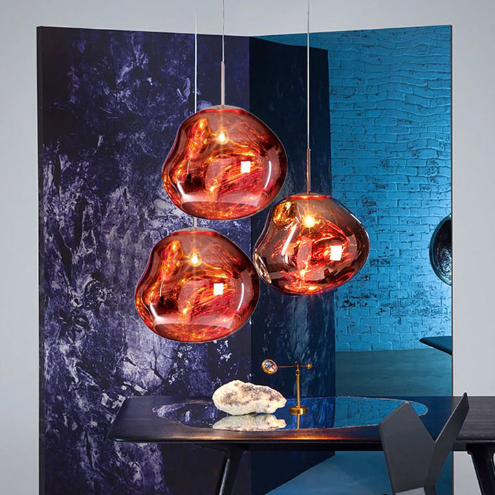 Modern glass ceiling light - LunaLux