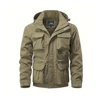 Men's transitional jacket water-repellent with detachable hood – Leif