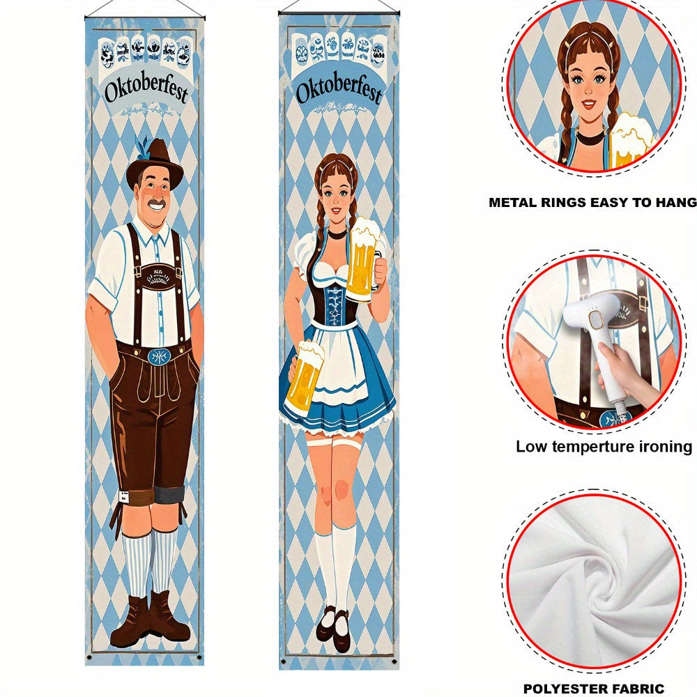 Oktoberfest Banner Sæt Polyester – WiesnWillkommen Oktoberfest 2025