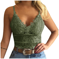 Women's Lace Top with Spaghetti Straps – Lina