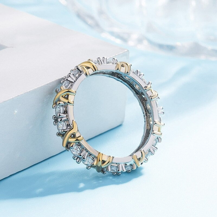 Anillo cruzado Platin Liebe - Auryn