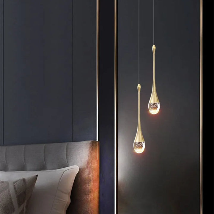 Glass pendant lamp with warm glow - Vetra