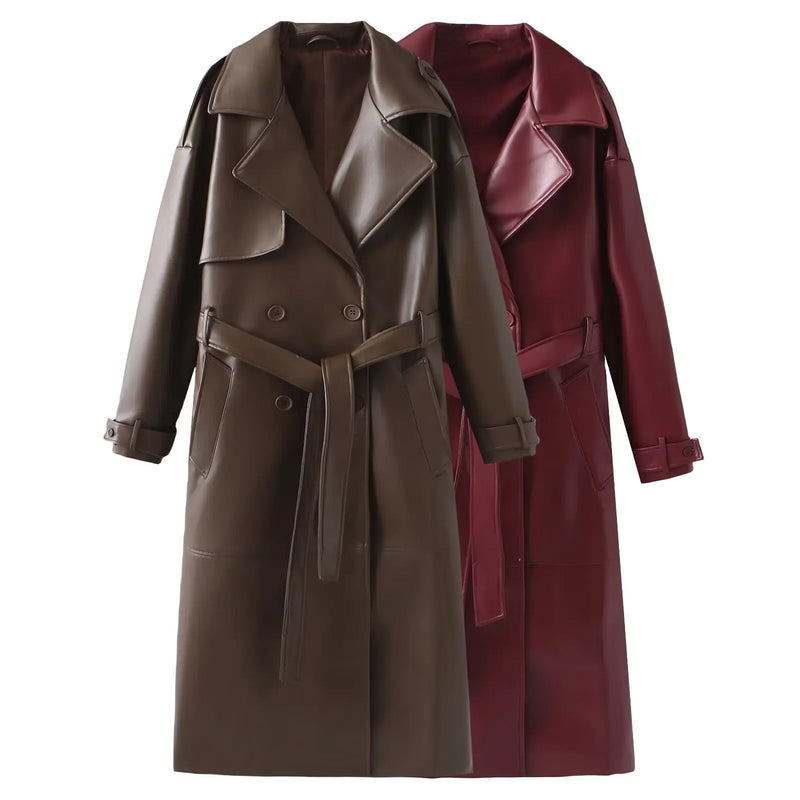 Stylish Vegan Leather Women's Jacket - Viviette