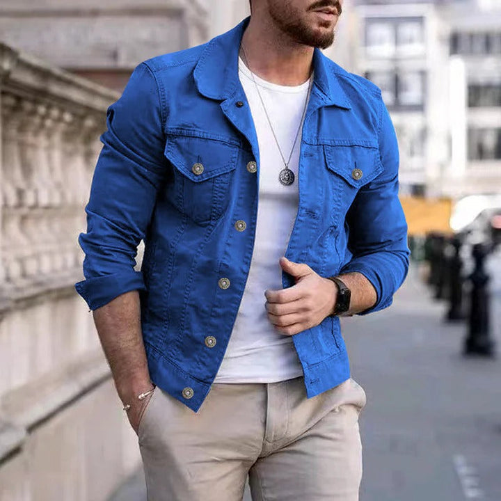 Herre denimjakke med slim-fit passform – Milano