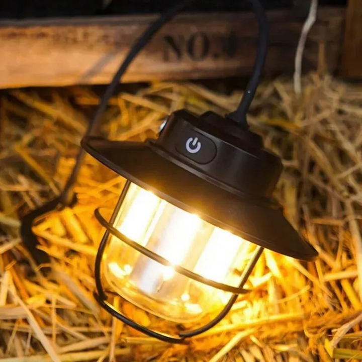Bærbar LED-campinglampe – VintaGlow
