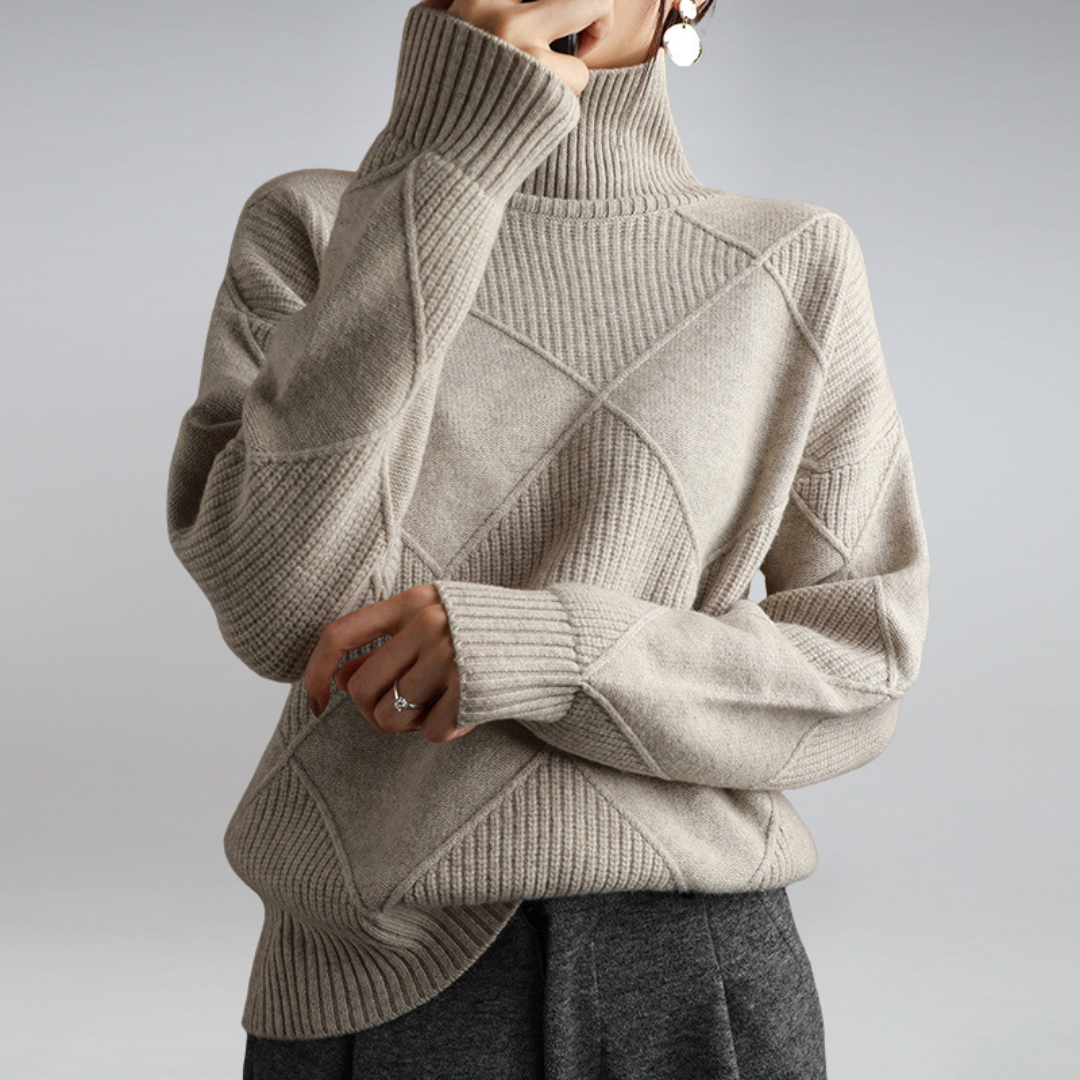 Stylish Turtleneck Sweater for Women - Isabella