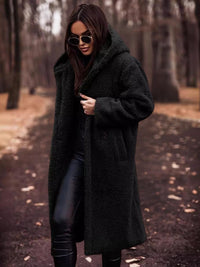 Women's trench coat with belt & double-breasted button placket – Clara