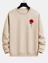 Women's Sweatshirt with Rose Pattern - Amelia