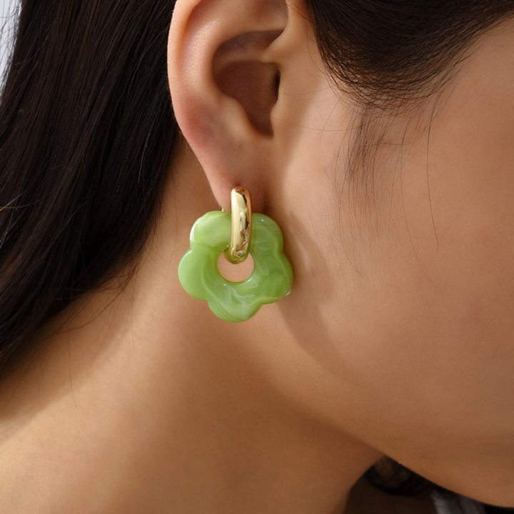 Gold-plated Flower Earrings - Valeria