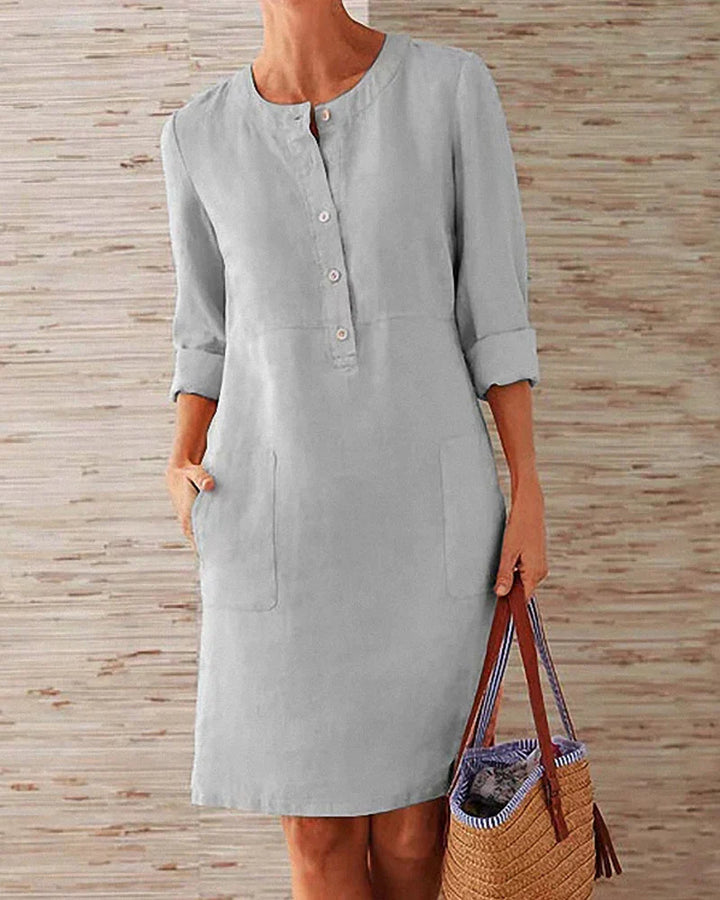 Elegante vestido de verano con botonadura – Allegra