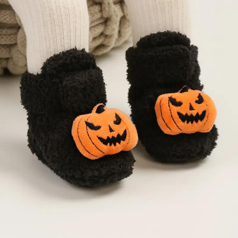 Børns Halloween-hjemmesko med tegneserieprint – SpookySteps
