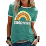 Damen T-Shirt mit Regenbogenprint – Sunny