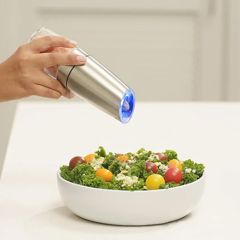Electric Gravity Induction Pepper Mill with LED Light – Gravina