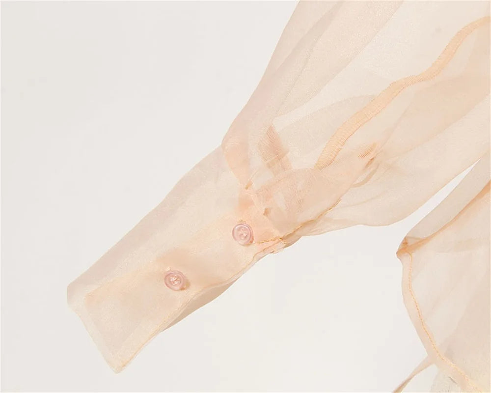 Conjunto de verano de gasa de dos piezas con cinturón y falda – Maurelle