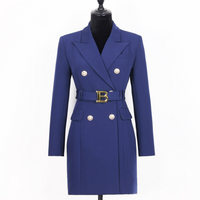 Stilvolles Einfarbiges Blazer-Kleid - Celeste