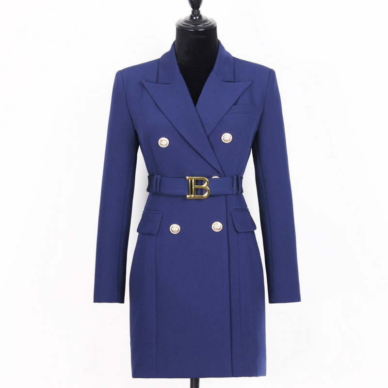 Stilvolles Einfarbiges Blazer-Kleid - Celeste