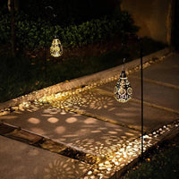 Lámpara de jardín solar y resistente a la intemperie – SolarLuxe