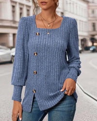 Top de punto para mujer con botones – Mireille