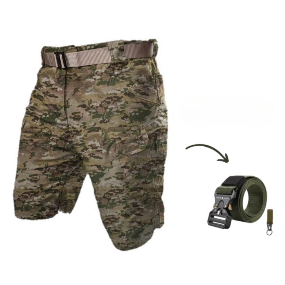 Herre cargo-shorts med 7 lommer og gratis bælte – Taro