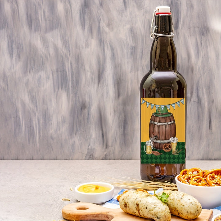 Oktoberfest Flasketiketter 3 sett (hver med 24 stk) – BierLabelSet Oktoberfest 2025