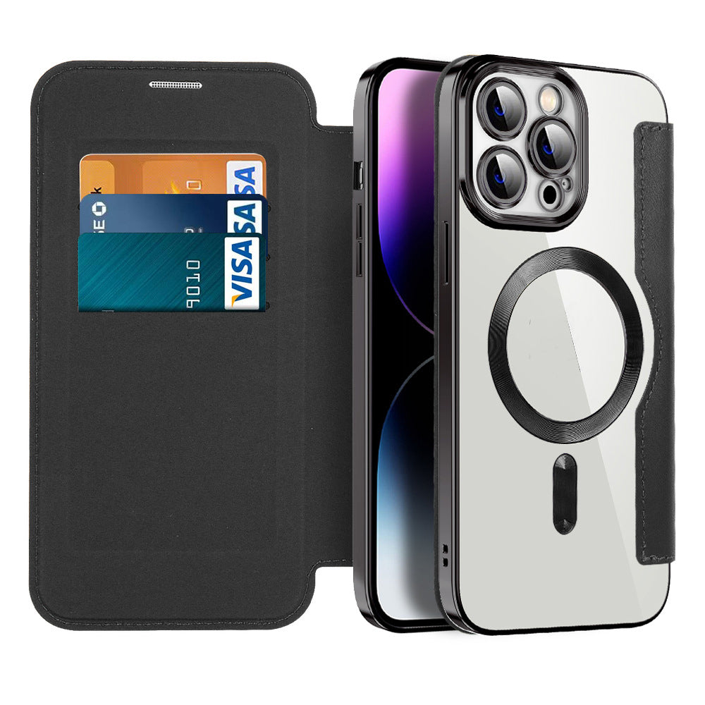 Leder Flip Case mit Magnet Adsorption & RFID-Schutz – Valtrix (1+1 GRATIS)