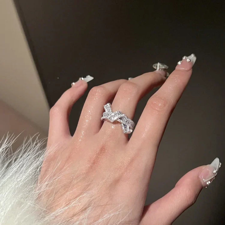 Adjustable Diamond Knot Ring – Serena