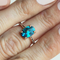 Sapphire and Opal Ring Set (3-piece) – Isabella